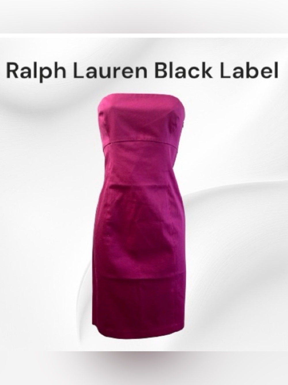 Ralph Lauren Black Label Strapless Pink Sheath Dress Size 6